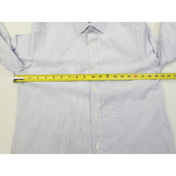 J. Crew Ludlow Size Small Mens White Blue Stripe Spread Collar Long Sleeve Shirt - Picture 3 of 10